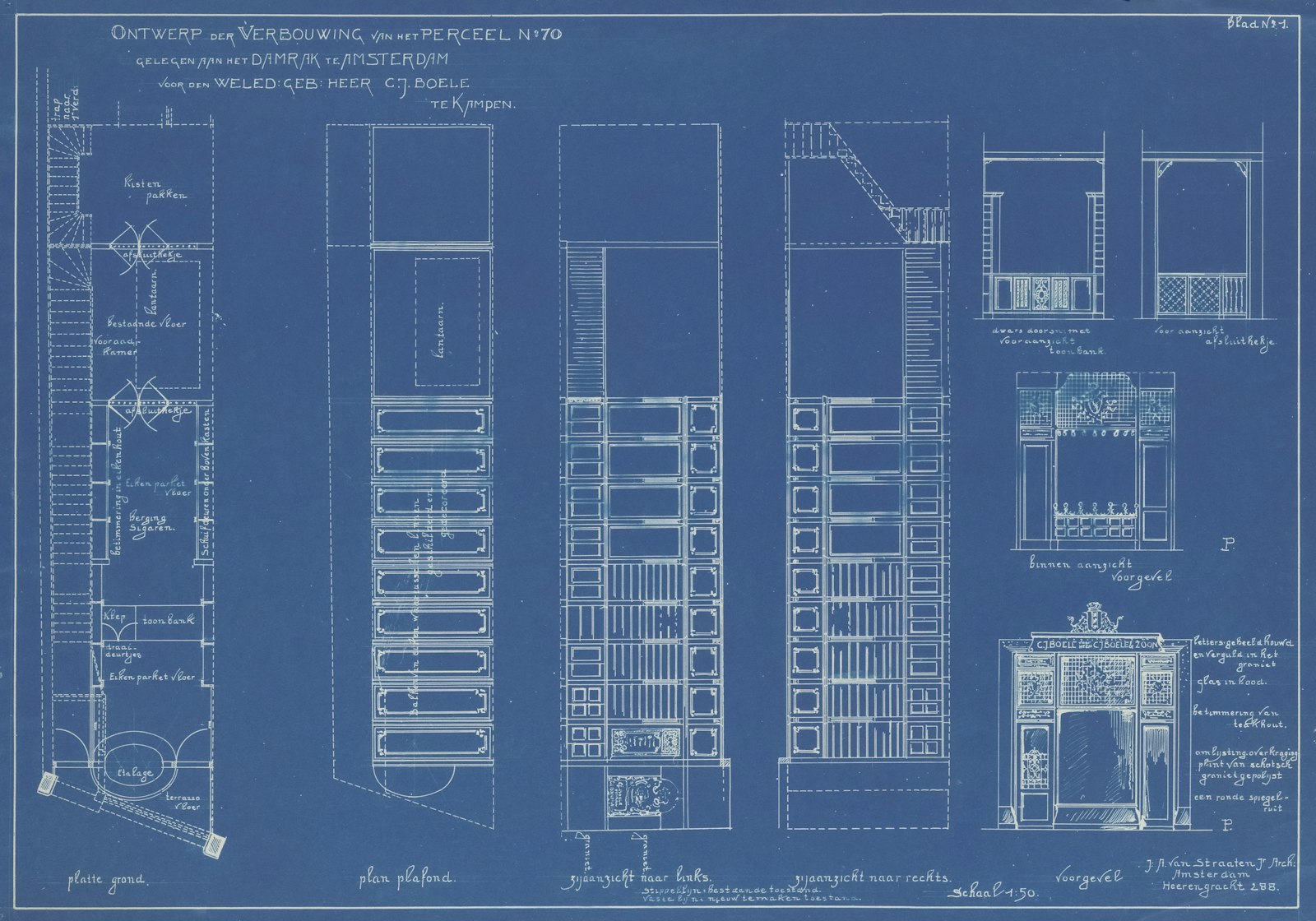 Elevation drawings for a planning application