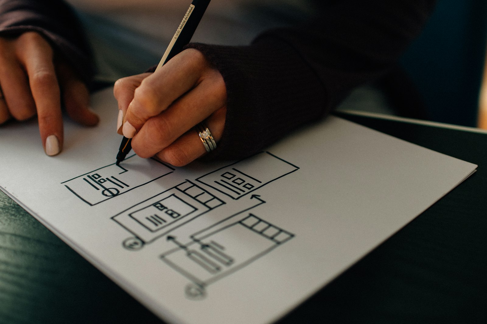Marking up an existing floor plan